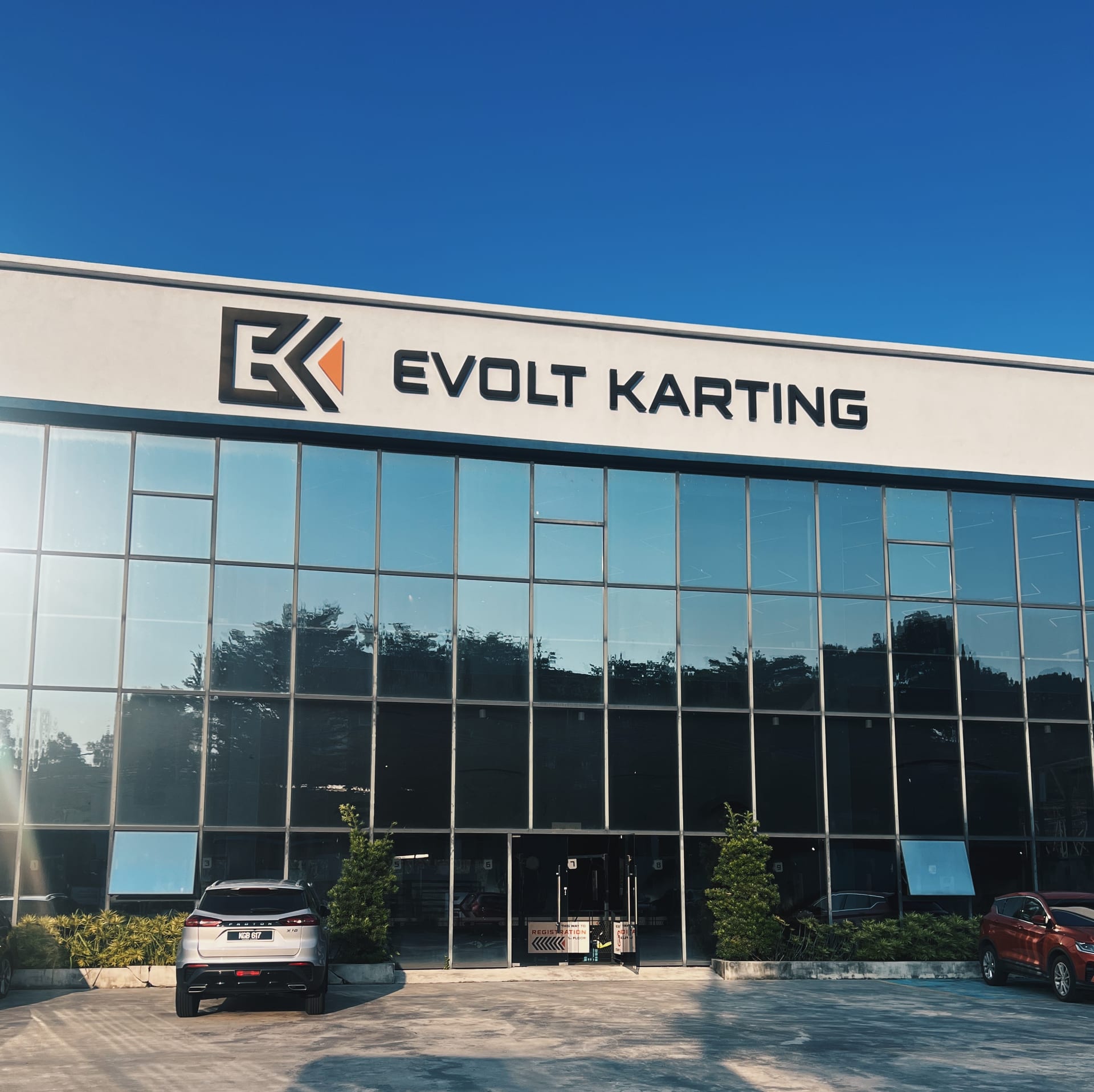 Evolt Karting building exterior, Selangor flagship